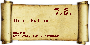 Thier Beatrix névjegykártya